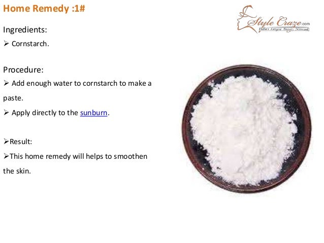 How does cornstarch help sunburn How does cornstarch help sunburn
